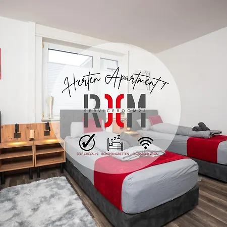 Serviceroom24 - 1 In Herten Wlan - Smart-tv - 24-7 Check-in Und Kueche Apartment *
